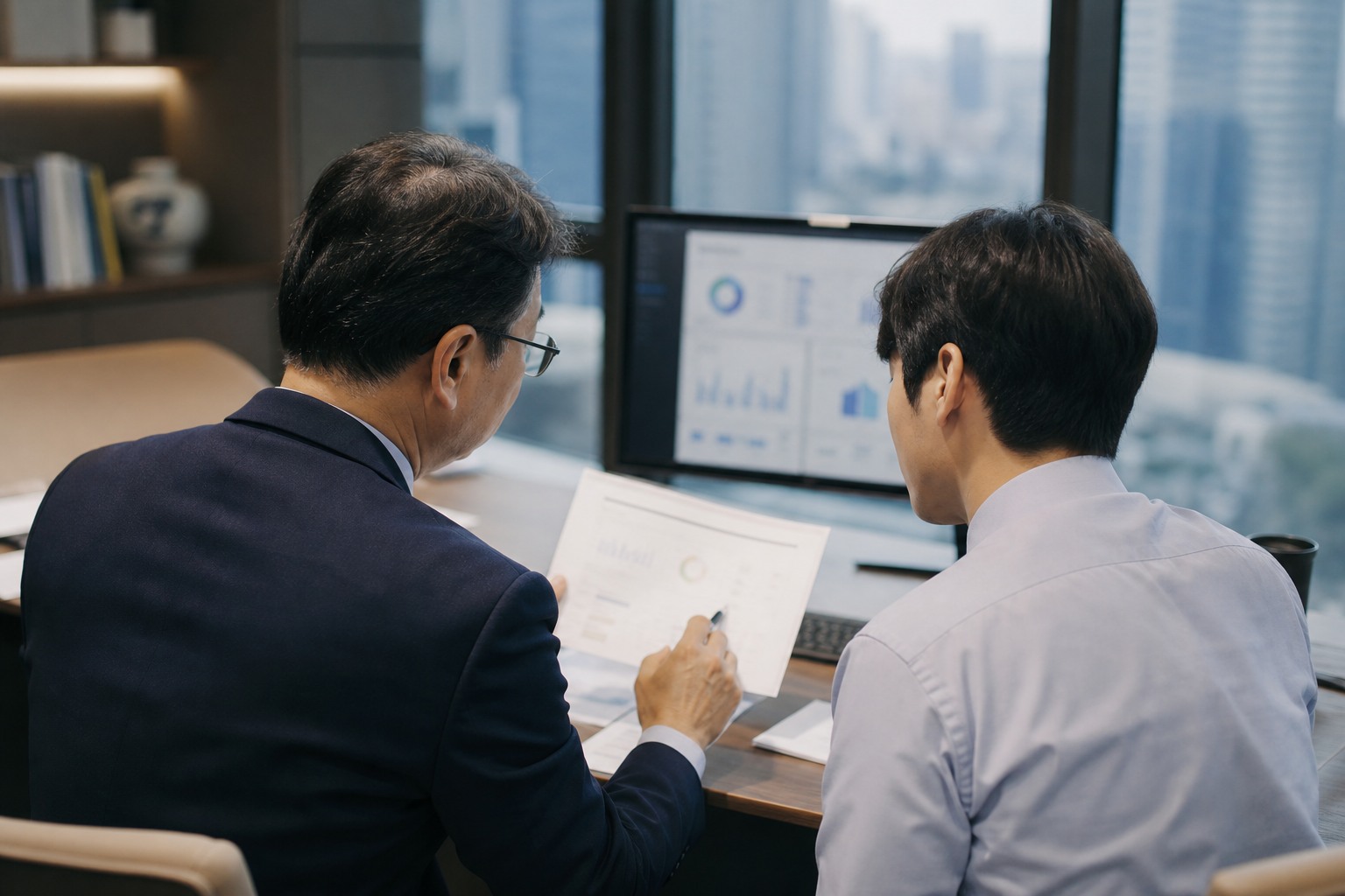 조직도·업무·AI 판정이 겹쳐지는 대표 이미지